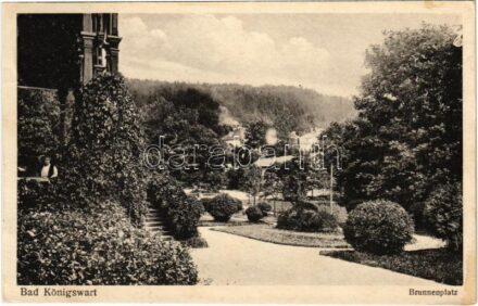 1916 Lázne Kynzvart, Bad Königswart; Brunnenplatz / spa (surface damage)