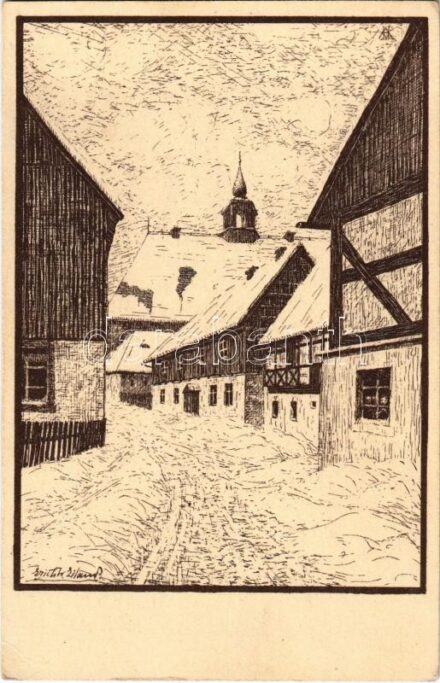 Hora Svaté Kateriny, Katharinaberg; street view in winter s: Erich W. Eiland (EK)