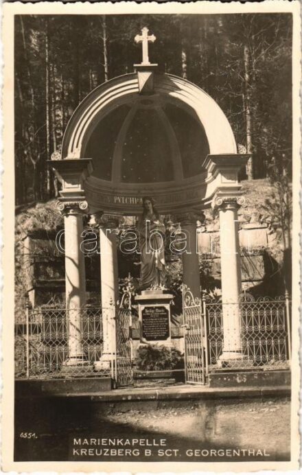 Jiretín pod Jedlovou, Sankt Georgenthal; Marienkapelle, Kreuzberg / chapel