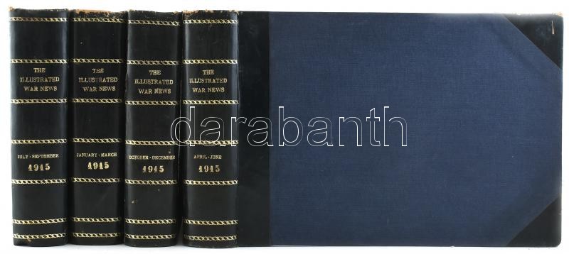 The Illustrated War News 1915 teljes évfolyam négy félbőr kötésbe kötve. Angol képes magazin az I. világháborúról. Szép állapotban