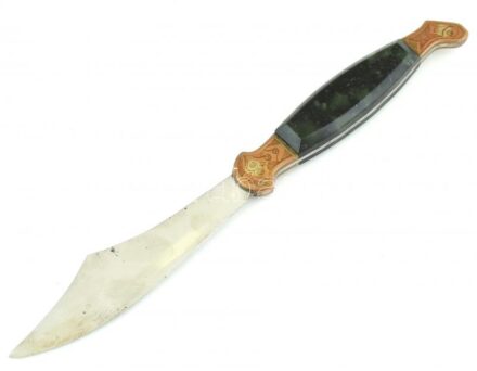 Levélbontókés kő berakással, h: 26cm
