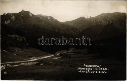 1935 Zajzon, Zizin; Vederea Muntelui Ciucas la Baile Zizin / Csukás-hegység / mountain. photo