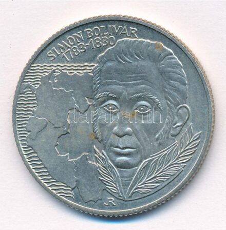 1983. 100Ft alpakka 'Simon Bolivár' T:BU patina Adamo EM73