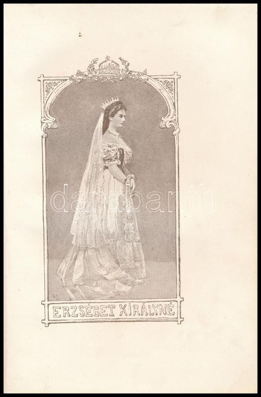 Beniczkyné Bajza Lenke: Leányok tükre. Nagy magyar nők élete. Nagy magyar nők élete. Bp., é.n., Lampel R. (Wodianer F. és Fiai.) Demeczkyné Volf Irma rajzaival. 5 egészoldalas képtáblákkal. Kiadói szecessziós aranyozott, festett, - Image 3