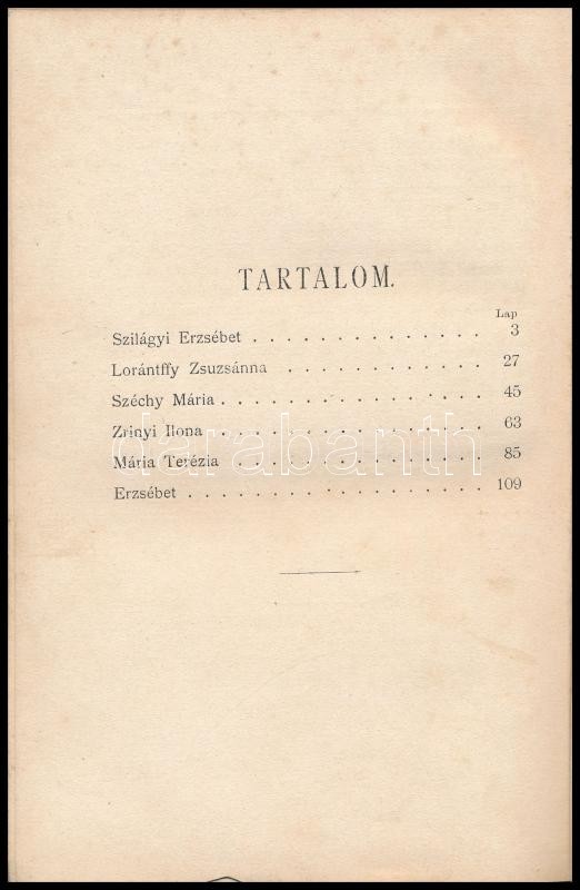 Beniczkyné Bajza Lenke: Leányok tükre. Nagy magyar nők élete. Nagy magyar nők élete. Bp., é.n., Lampel R. (Wodianer F. és Fiai.) Demeczkyné Volf Irma rajzaival. 5 egészoldalas képtáblákkal. Kiadói szecessziós aranyozott, festett, - Image 4