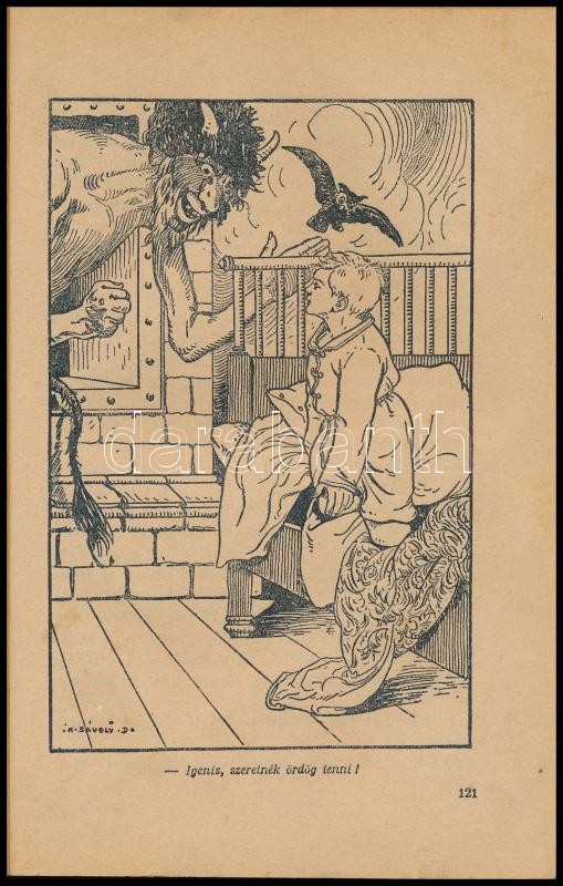 Mozi Bandi kalandjai. Regényes elbeszélés. Bp., én., Tolnai. K. Sávely Dezső illusztrációival. Kiadói illusztrált papírkötés, sérült, foltos borítóval, kissé foltos lapokkal, megviselt állapotban. - Image 3