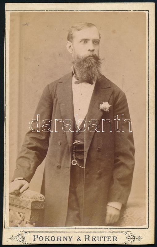 Hell Péter (1842-1923) zálogházi főtiszt Anyja: Lafrankó Mária vizitkártya 11x6,5 cm