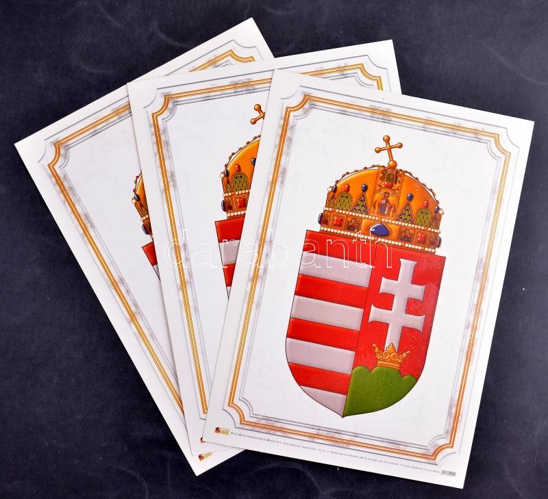 cca 2000 3 db Magyar címer. Tóth Könyvkereskedés és Kiadó Kft. 42,5x30cm