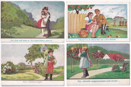 27 db RÉGI magyar népviseletes motívum képeslap / 27 pre-1945 Hungarian folklore motive postcards s: Bernáth