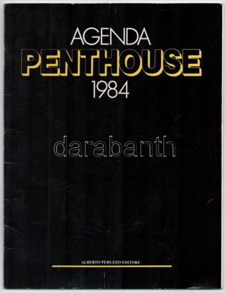 1984 Agenda Penthouse, olasz nyelvű erotikus naptár, színes fotókkal illusztrálva, 27,5x21 cm