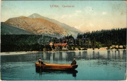 Tátra, Magas-Tátra, Vysoké Tatry; Csorba-tó. Feitzinger Ede No. 1023. 1908-18. / Strbské pleso / lake (EK)