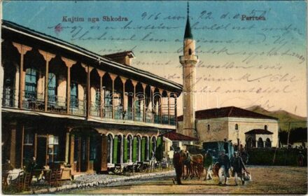 1916 Shkoder, Shkodra, Scutari, Skutari; Parruca / mosque + 'K.u.K. Baukompanie 2/46' 'K.U.K. FELDPOSTAMT 410' (EK)