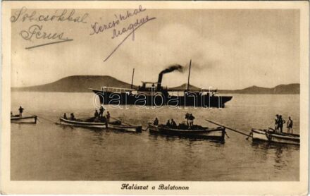1926 Balaton, Halászat a Balatonon, 'Kelén' gőzhajó