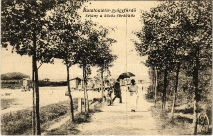 Balatonlelle, sétány a közös fürdőhöz. Suba Ferenc kiadása (EK)