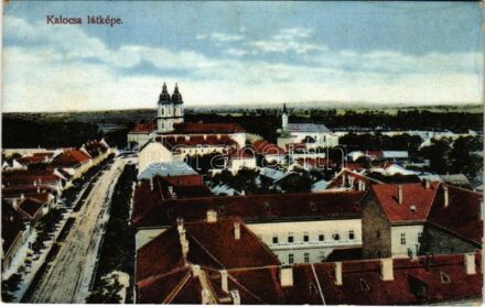 Kalocsa, látkép. Jurcsó Antal kiadása (EK)