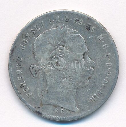 1879KB 1Ft Ag 'Ferenc József / Középcímer' T:3 patina Adamo M15