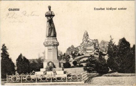 Gödöllő, Erzsébet királyné szobor (Sissi) (ázott / wet damage)