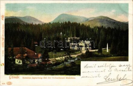 1903 Dobsina (Gömör), Jégbarlang. Feitzinger Ede 1903. 474. / Bei der Dobschauer Eishöhle