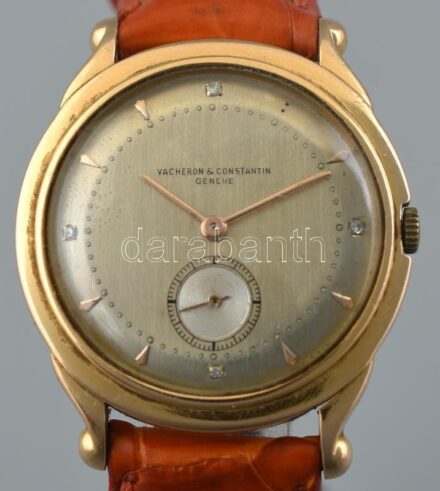 Vacheron Constantin 18k arany kézi felhúzós karóra a számlápon brillekkel. ref.4714 ca 1950 Jelzett arany tok, jelzett szerkezet. pótolt korona Számlapon néhány apró pötty, egy digit hiány, plexin egy két karc, hátul a tokon karcok,