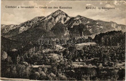 1917 Királykő-hegység, Piatra Craiului; Havasok / Karpathen (EK) + 'K.u.k. Militärzensur Kolozsvár'