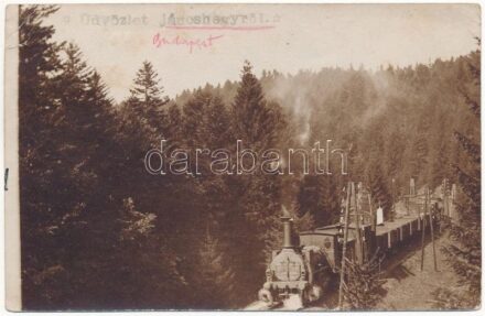 1916 Jánoshegy, Kremnické Bane, Johannesberg (Körmöcbánya, Kremnica); Budapest-Losonc-Zólyom-Ruttka vasúti fővonal gőzmozdonnyal / Budapest-Lucenec-Zvolen-Vrútky railway line with locomotive. photo