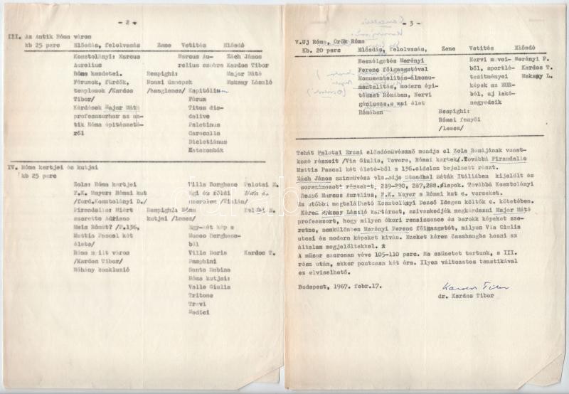 1967 Varga Imre (1923-2019) szobrász, a Fészek Művészklub igazgatójának saját kezűleg aláírt, gépelt levele Major Máté (1904-1986) Kossuth-díjas építész részére, hozzá mellékelve Kardos Tibor (1908-1973) irodalomtörténész, - Image 2