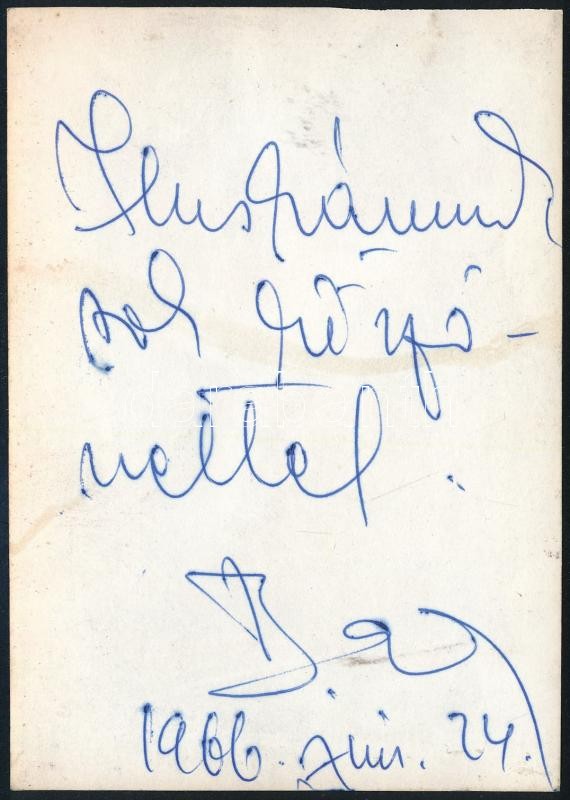 Lukács Margit (1914-2002) színésznő autográf dedikálással ellátott fotó 9x12 cm - Image 2