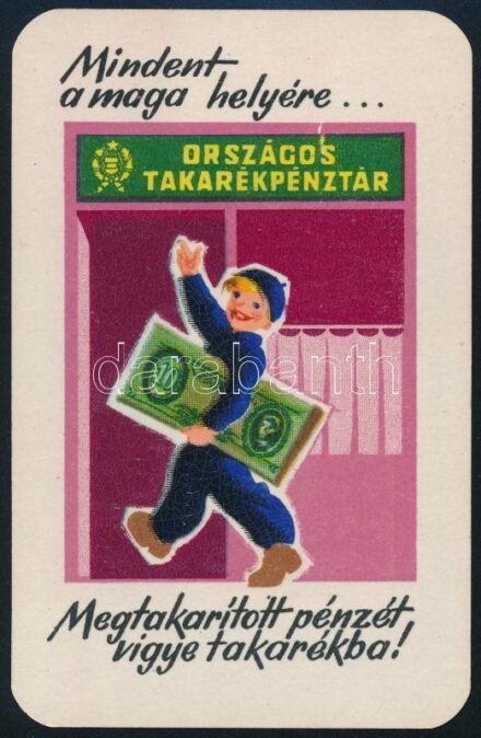 1959 OTP reklámos retro kártyanaptár