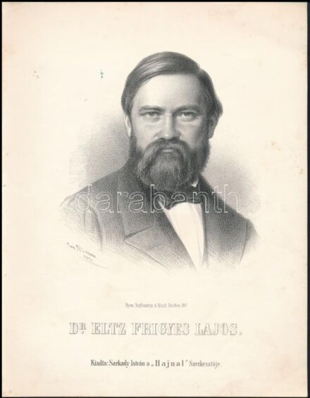 cca 1860 10 db litográfia híres magyar és külföldi politikusok, tudósok. portréjáival. Marastoni József munkái: Eltz Frigyes, Gasser József, Heft Antal, Bajamonti Antal stb 20x28 cm
