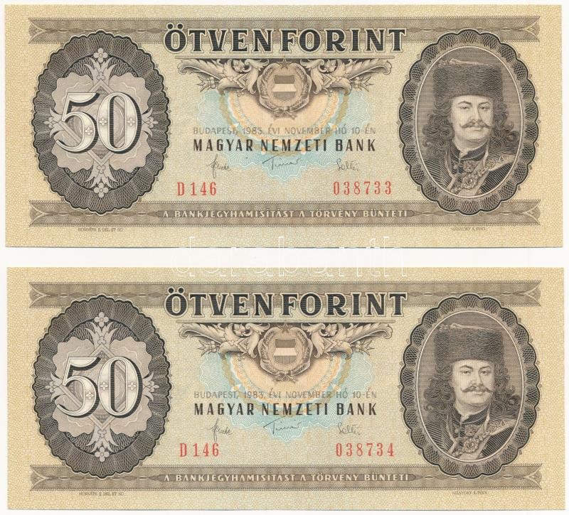 1983. 50Ft 'D 146 038733 - D 146 038734' (2x) T:I Adamo F23