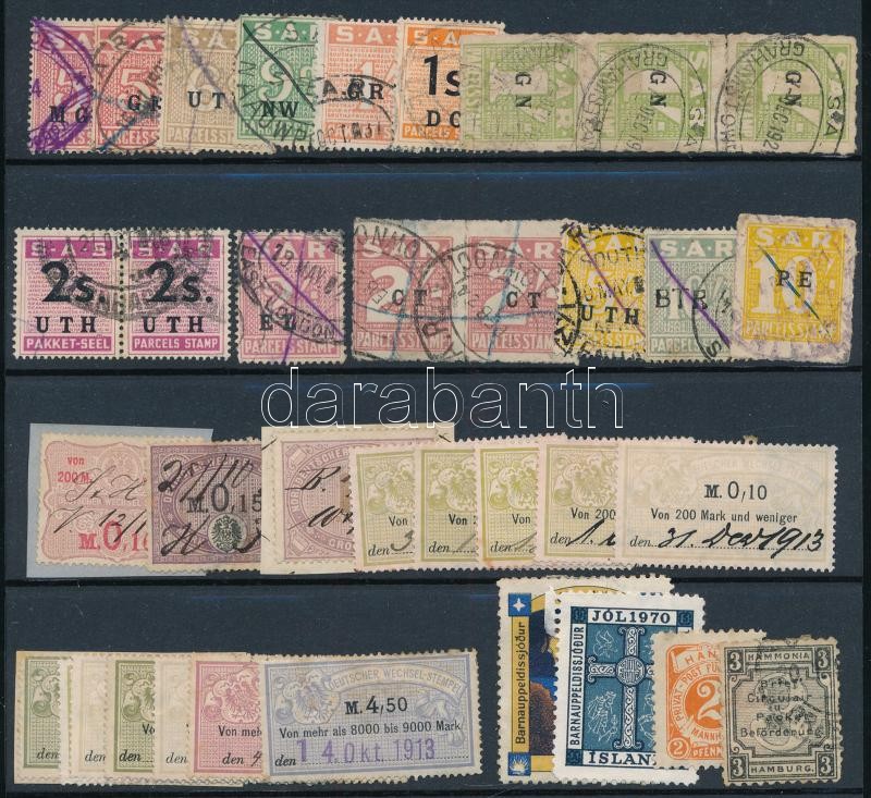 Nagy-Britannia, Német területek, Izland 1900-1930 36 db illetékbélyeg