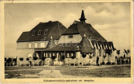 Budapest XVI. Rákosszentmihály-Sashalom, református templom. Dénes József kiadása (EK)