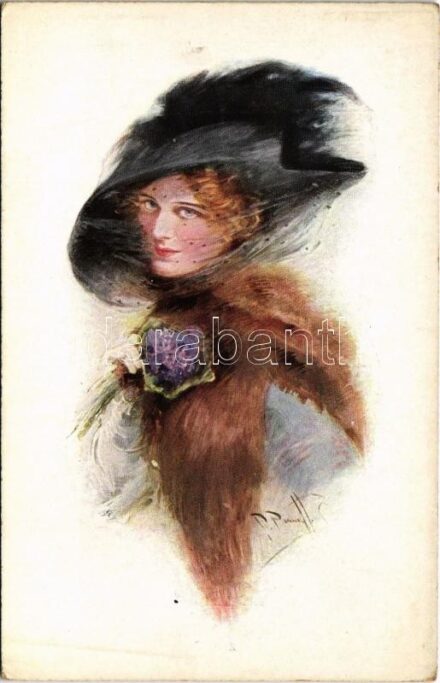 Lady art postcard. M. Munk Vienne Nr. 913. (EK)