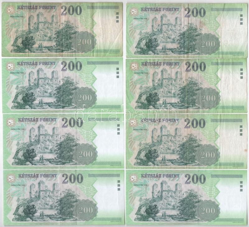 2001-2007. 200Ft (8db) T:III közte szép papír - Image 2