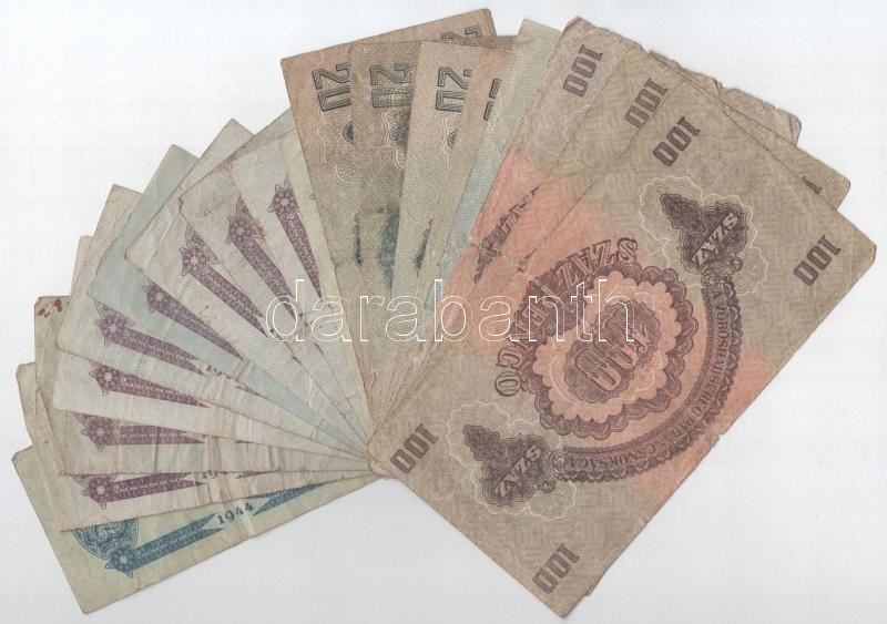 1944. 2P-100P 'Vöröshadsereg Parancsnoksága' (18db, 5xklf) T:III,III- - Image 2