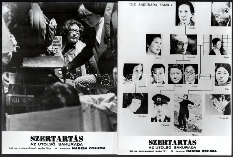 cca 1971 ,,Szertartás - Az utolsó Sakurada' című japán film jelenetei és szereplői, 15 db vintage produkciós filmfotó, ezüst zselatinos fotópapíron, a használatból eredő (esetleges) kisebb hibákkal, 18x24 cm - Image 3