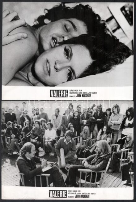 cca 1973 ,,Valerie' című angol film jelenetei és szereplői, 13 db vintage produkciós filmfotó, ezüst zselatinos fotópapíron, a használatból eredő (esetleges) kisebb hibákkal, 18x24 cm