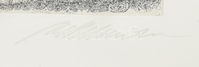 CMK jelzéssel: Osztrák városkép. Rézkarc, papír, jelzett, sorszámozott. 25x34 cm Feltekerve - Image 2