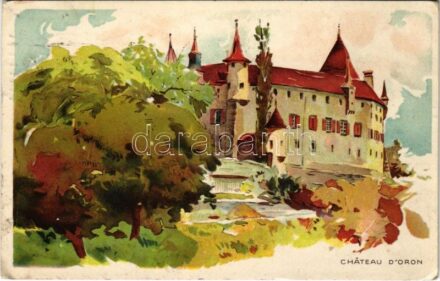 1914 Oron-le-Chatel, Chateau / castle. Peter Kohler Vevey litho (EK)