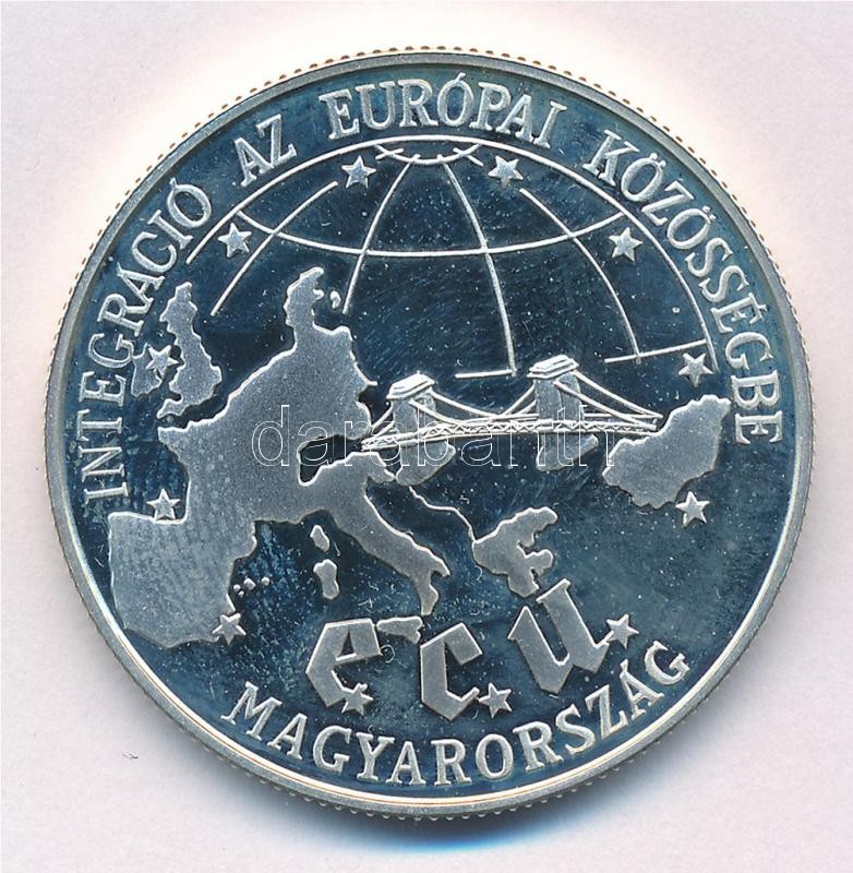 1993. 500Ft Ag 'Integráció Az Európai Közösségbe' kapszulában, tanúsítvánnyal T:1 (eredetileg PP) fo. Adamo EM130