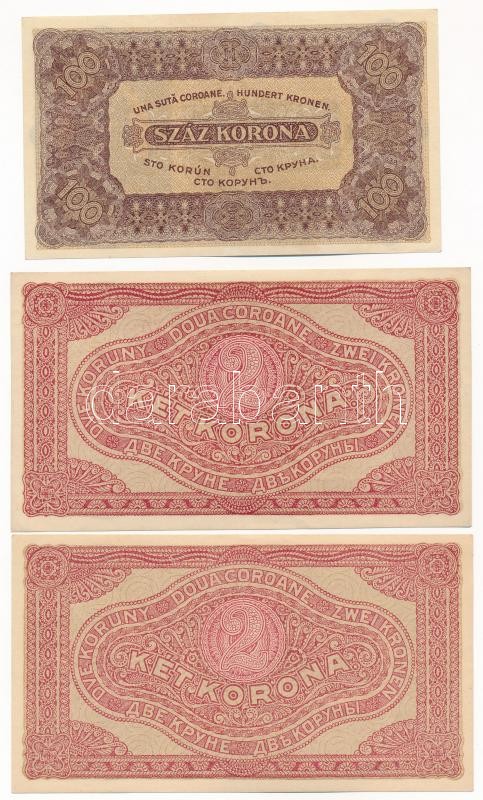 1920. 2K (2x) csillagos sorszám + 1923. 100K T:I--III - Image 2