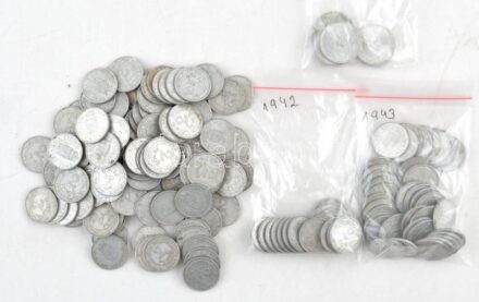 1941-1943. 2P Al (~420g) + 1945. 5P Al 'Parlament' (6db) T:vegyes Adamo P7.4, P8.4