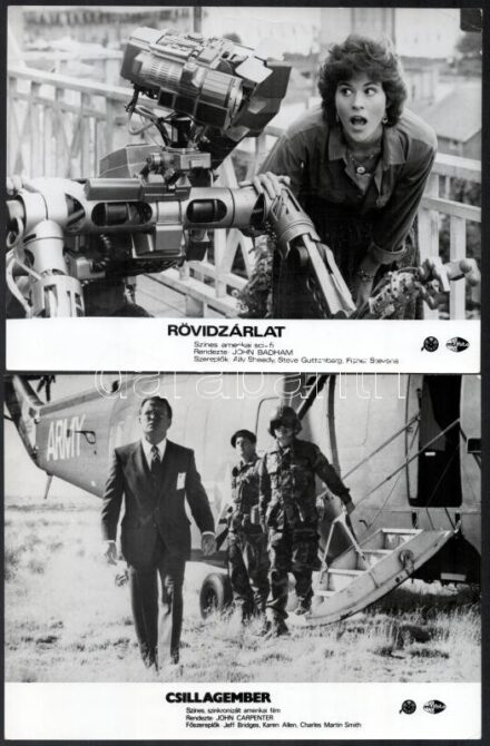 cca 1988 előtt, külföldön készült, de Magyarországon is bemutatott filmek egy-egy jelenete, 19 db vintage produkciós filmfotó, ezüst zselatinos fotópapíron, a használatból eredő (esetleges) kisebb hibákkal, 18x24 cm vagy ehhez