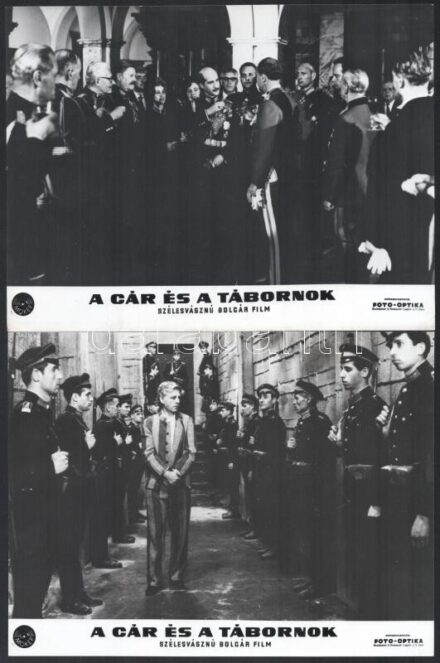 cca 1966 ,,A cár és a tábornok' című bolgár film jelenetei és szereplői, 13 db vintage produkciós filmfotó, ezüst zselatinos fotópapíron, a használatból eredő (esetleges) kisebb hibákkal, 18x24 cm