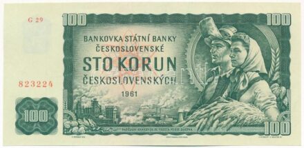 Csehszlovákia 1961. 100K T:I,I- Czechoslovakia 1961. 100 Korun C:UNC,AU