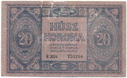 1919. augusztus 9. 20K 'R 2024 753210' T:III- Adamo K19