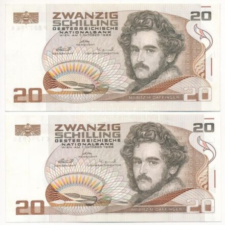 Ausztria 1986. 20Sch (2x) T:II-III Austria 1986. 20 Schilling (2x) C:VF-F