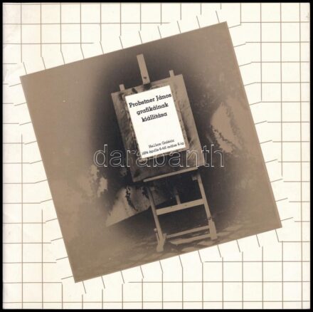 1984 Probstner János grafikáinak kiállítása. Sümegi György előszavával. A művész, Probstner János (1943-) kerámikus, grafikus által a katalógus előszavának írója, Sümegi György (1947-) művészettörténész részére DEDIKÁLT