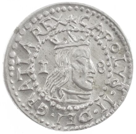 Spanyolország / Valencia 1683 'II. Károly 2 Real érme' jelzetlen Ag, modern másolat (3,74g) T:1 Spain / Valencia 1683 'Carolus II 2 Real' unmarked Ag, modern copy (3,74g) C:UNC