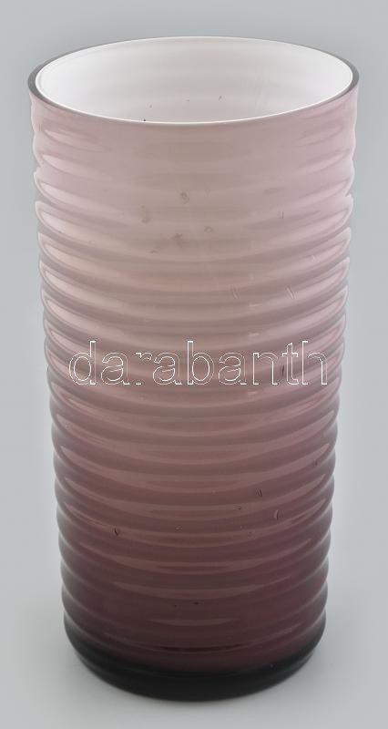 Kosta Boda lilás üveg váza. Jelzett, hibátlan 20 cm